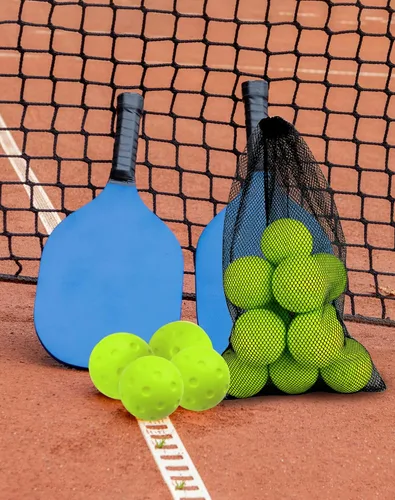 Miniatura 7 de Tarutaru Paquete de 12 bolas de pickleball de espuma, bolas de pickleball silenciosas para práctica en exteriores o interiores, juego de bolas Verde