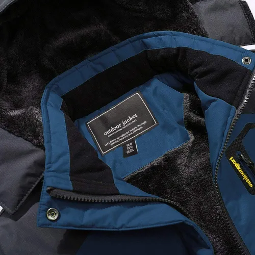 Miniatura 3 de MAGCOMSEN - Chaqueta de invierno para hombre, impermeable, abrigada, con forro polar y múltiples bolsillos