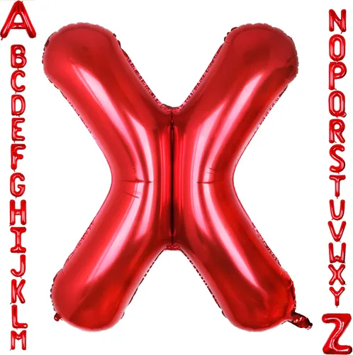 Miniatura 7 de AULE Globos de helio con letra roja S, de 40 pulgadas, grandes, gigantes, de lámina de mylar, rojos, para decoraciones de cumpleaños, aniversarios