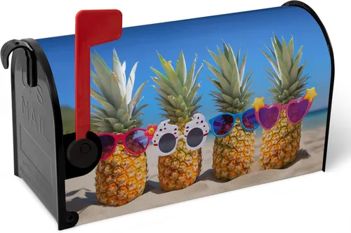 Miniatura 53 de Funda para buzón de verano magnética, girasol de verano impermeable, fundas para buzón de primavera, mariposas florales, buzón de poste, cubiertas