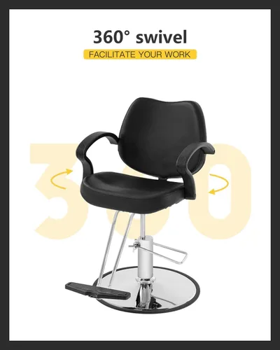 Miniatura 4 de PayLessHere Silla de peluquería, silla de salón, silla de salón para estilista, con bomba hidráulica resistente para estilista, silla hidráulica
