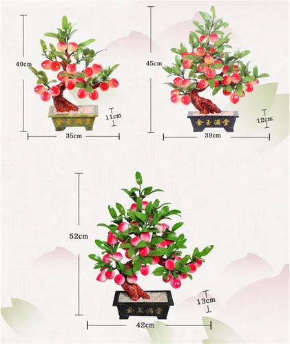 Miniatura 2 de Árbol de cristales de jade natural, bonsái artificial, melocotonero, sala de estar, porche, decoración de dinero, Feng Shui, en maceta, regalos