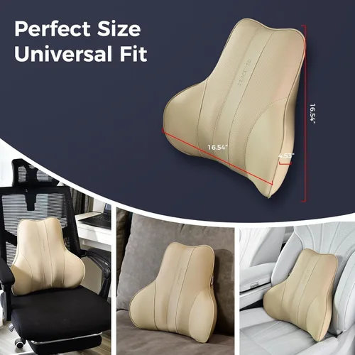 Miniatura 7 de Coverado Almohada de apoyo lumbar para automóvil, almohada ergonómica de espuma viscoelástica para silla de oficina, cojín de espalda para aliviar