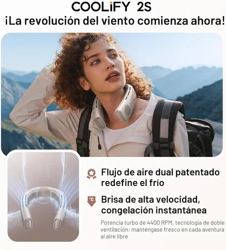 Miniatura 5 de TORRAS COOLiFY - Ventilador de cuello 2S, 3 modelos, duración de batería extendida de 3-28 horas, ventiladores de cuello que soplan aire frío, aire