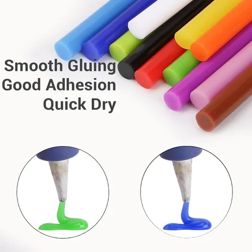 Miniatura 3 de ENPOINT Barras de pegamento caliente de colores, 8 pulgadas de largo x 0.27 pulgadas de diámetro para pistola de pegamento caliente, varillas