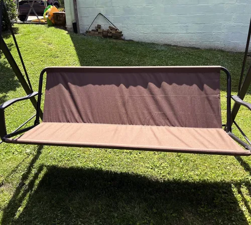Miniatura 5 de J&C Funda de repuesto para asiento de columpio de patio, 600D, resistente, soporte de asiento de columpio para exteriores, impermeable, resistente a