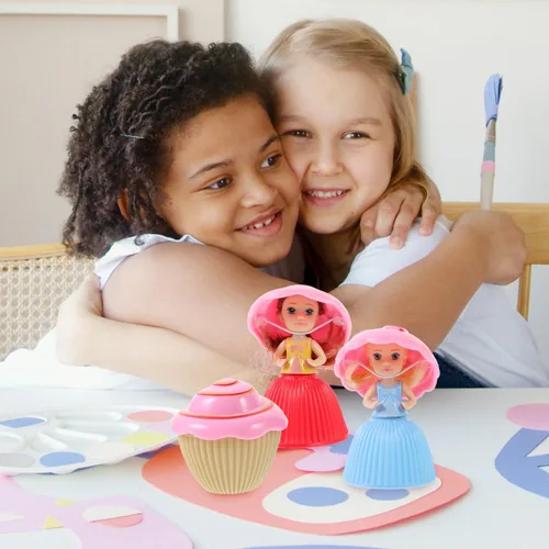 Miniatura 6 de 3 piezas de mini hermoso juguete de muñeca de pastel, sorpresa de magdalena princesa, juguetes para niños, divertido juego de regalo para niñas de 3
