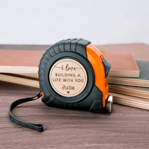 Miniatura 6 de Regalos del día de San Valentín para novio, cinta métrica personalizada para novio, marido, hombres, I Love Building Life with You, 12 pies o 25