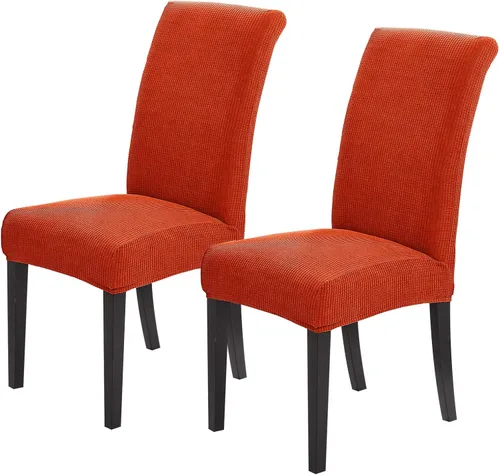 Miniatura 82 de Joccun Fundas para Sillas de Comedor Juego de 2, Fundas Elásticas para Sillas de Comedor Fundas para Sillas de Comedor Protector de Asiento, Funda