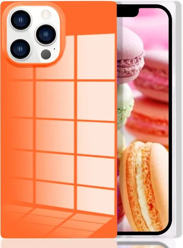 Miniatura 15 de Compatible con Neon Phone Rectangle iPhone 14 Funda para mujer, diseño de lujo de fluorescencia brillante, flexible, suave, delgada, de gel de goma