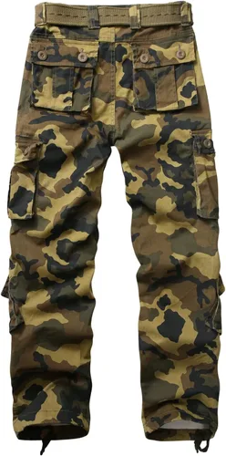 Miniatura 2 de Pantalones cargo de trabajo para mujer, de algodón, con 8 bolsillos, informal, estilo de combate militar