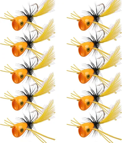 Miniatura 12 de OROOTL Kit de moscas para pesca con mosca, coloridos señuelos de pesca con mosca, flotadores de espuma, accesorios para trucha, panfish bluegill