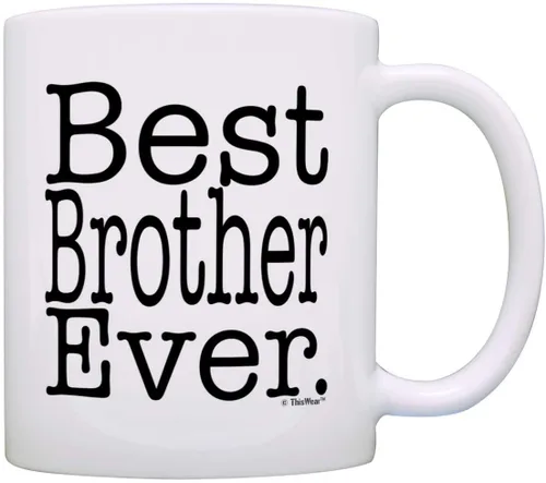 Regalo para hermano Best Brother Ever Regalo de cumpleaños para hermanos Regalo de café, taza de té, color blanco