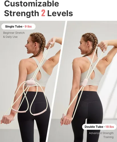 Miniatura 5 de YOTTOY Banda de resistencia cruzada para entrenamiento de cuerpo completo, bandas elásticas de ejercicio para piernas, brazos, glúteos, bandas