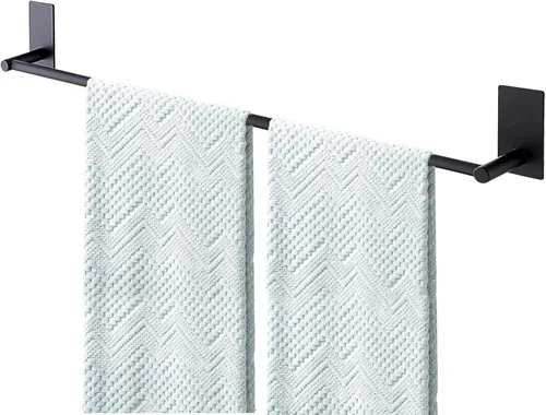 Miniatura 15 de Songtec Barra de Toalla Dorada de 16 Pulgadas, Soporte de Toalla Adhesivo para Baño Sin Taladro, Soporte de Toalla con Montaje de Cinta de Adhesión