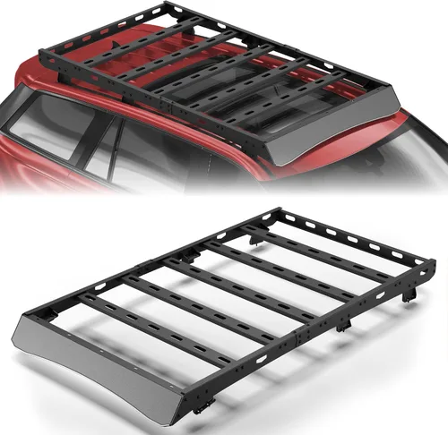 Miniatura 32 de Soporte de techo para Toyota 4Runner 2010-2024 5ª generación, cesta de carga de longitud completa resistente con barras transversales, estante