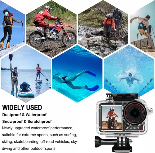 Miniatura 6 de BO&DQQ Carcasa Subacuática Impermeable Compatible con DJI Osmo Action 5 Pro/Action 4/Action 3, Funda de Cubierta de Buceo de 50 m/164 pies con Kit