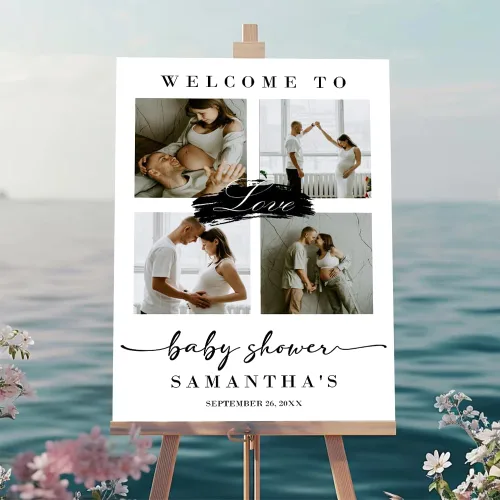 Miniatura 9 de Letrero de bienvenida con foto personalizada para baby shower, cartel de baby shower con foto, póster de baby shower, decoración de baby shower