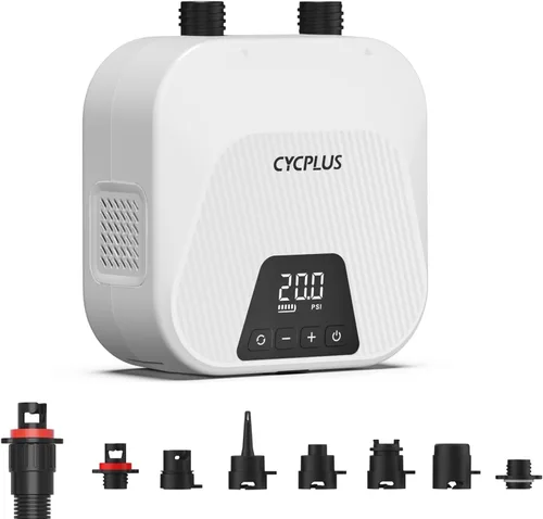 CYCPLUS 20PSI High Pressure Smart SUP Air Pump, Rechargeable Battery-Powered, Intelligent Dual Stage Inflation & Deflation, Auto-Off Air Pump for