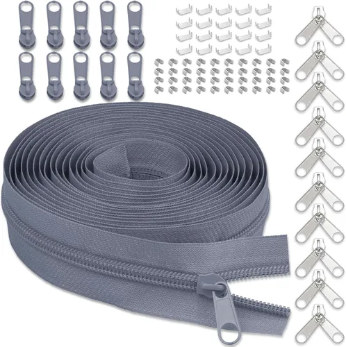 Miniatura 18 de Cinta de cremallera de nailon #5 para costura: YZSFIRM 10 yardas blancas por The Yard Cremalleras de bobina de nailon para manualidades de costura