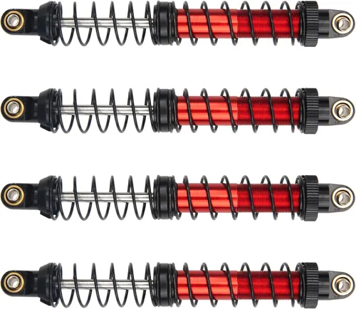 Miniatura 2 de 4 amortiguadores de metal Vgoohobby ajustables compatibles con Axial SCX10 Traxxas TRX4 D90 90046 Redcat Gen7 1/10 RC Crawler Car (rojo, 4.331 in)