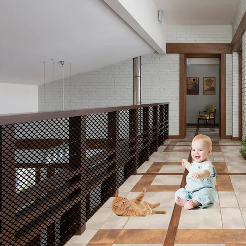 Miniatura 10 de Red para escalera, Barrera de seguridad para bebés para escaleras sin necesidad de perforación, Barrera de seguridad para pasamanos de bebé, 18 pies