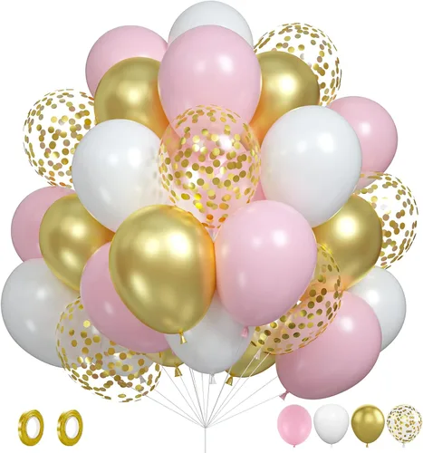 Miniatura 32 de Set de globos de albaricoque, 60 unidades de globos de albaricoque dorado y blanco, globos de látex de albaricoque desnudo de 12 pulgadas, globos