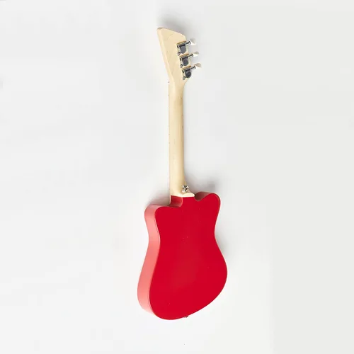 Miniatura 4 de Loog Mini - Guitarra acústica infantil para principiantes, 3 cuerdas a partir de 3 años, aplicación de aprendizaje y lecciones incluidas Rojo