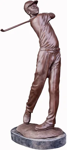 Miniatura 13 de Escultura de golfista Estatua de bronce Estatua de golf Escultura Golfista Decoración Artes Regalos Centro de mesa Estatua del hogar Chica golfista