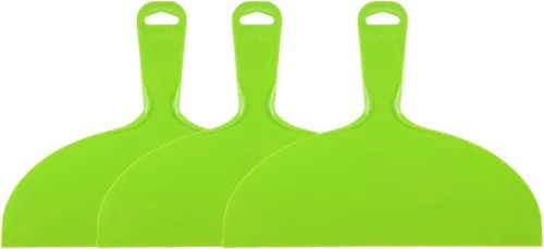 Miniatura 4 de uxcell Raspador de masilla 6 "plástico flexible masilla cuchillos desechables esparcidor para pegar paneles de yeso pintura de pared verde 3 piezas