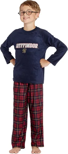 Miniatura 5 de HARRY POTTER Gryffindor Lion Christmas Plush Holiday Pajama Set, Navy