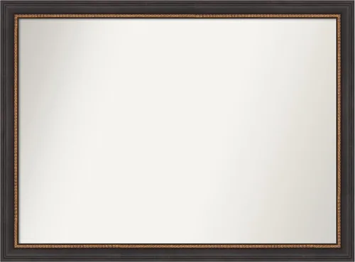 Miniatura 44 de Amanti Art Espejo de baño negro para sobre el fregadero, 23 x 23 pulgadas, espejo cuadrado negro Ashton, marco de madera tradicional mediano, se