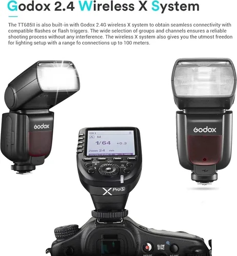 Miniatura 4 de Godox TT685II TT685II-S Flash para Sony, 2.4G TTL Flash externo Speedlite HSS 1/8000s GN60, bloqueo de liberación rápida, conversión instantánea TCM