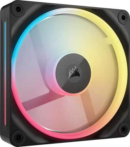 CORSAIR iCUE Link LX120-R RGB Ventilador PWM invertido de 4.72 pulgadas (120 mm) – Ventilador individual – Bajo ruido, rodamiento de cúpula