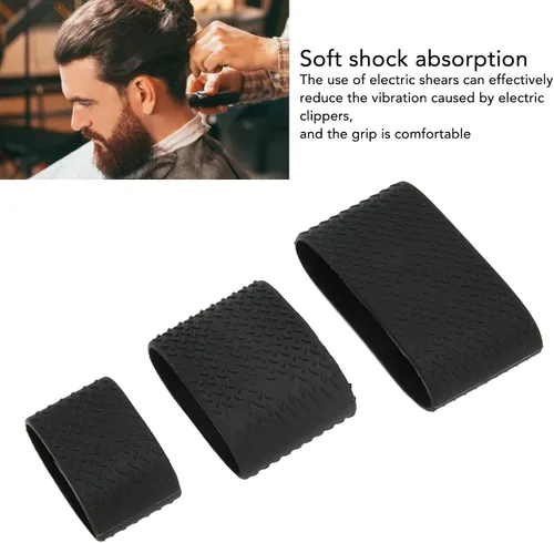 Miniatura 3 de Bandas de corte de peluquero, 3 unidades, bandas de silicona antideslizantes para herramienta de peluquero, funda protectora para peluquero, manga