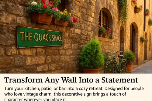 Miniatura 7 de Letrero de metal vintage con texto en inglés "The Quack Shack" de 4 x 16 pulgadas, letrero de calle para el hogar, restaurante, bar, cafetería
