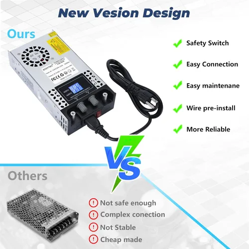 Miniatura 5 de Convertidor de CA a CC Fuente de alimentación de 48 V CC ajustable 0-48V 0-12.5A SMPS Max 600W Fuente de alimentación conmutada para tira LED, bomba