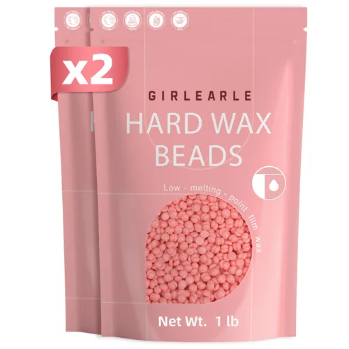 Miniatura 22 de GIRLEARLE Perlas de cera dura, granos de cera de 1 libra para depilación de piel sensible con fórmula de rosa, perfecto para cuerpo completo