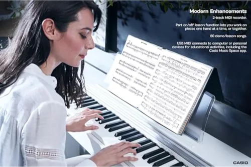 Miniatura 7 de Casio Privia PX-770 - Piano digital de consola con 88 teclas pesadas Teclas de acción de martillo escaladas Tri-Sensor II Fuente de sonido AiR