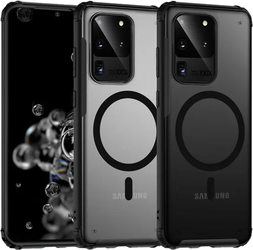Miniatura 11 de TIANNIUKE Funda Magnética para Samsung Galaxy S21 5G, Mate Translúcida Anti-Huellas Dactilares, Compatible con MagSafe, Ajuste Delgado a Prueba