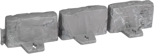 Miniatura 3 de EasyFlex Bordes para Paisajismo sin Excavación con Espigas de Anclaje, Borde de Jardín Decorativo de Aspecto de Piedra de 2.7 Pulgadas de Altura