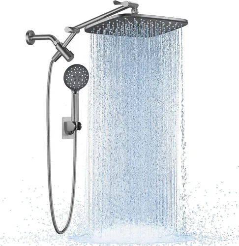 Miniatura 11 de Veken Cabezal de ducha de lluvia de 11.8 pulgadas con mano, ducha de mano de alta presión con múltiples modos de pulverización, combo de lluvia