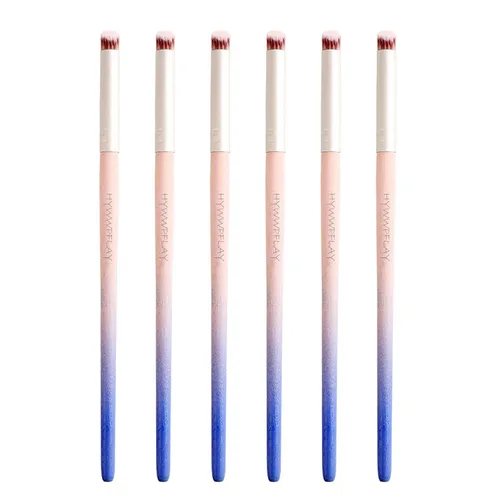 6 piezas Ombre Nail Brush Wood Nail Pen Ombre Brush para uñas de gel, cepillo degradado de uñas, pinceles de diseño de uñas, kit de pintura de uñas,