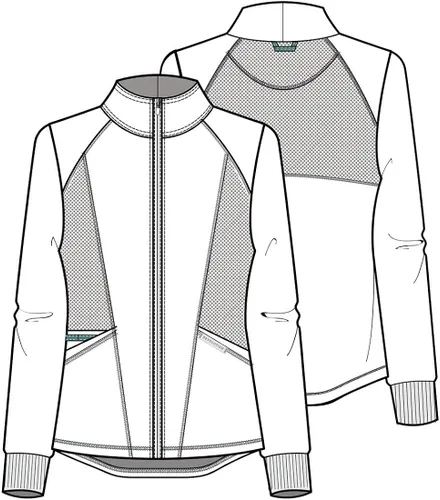Miniatura 7 de Cherokee WW301 - Chaqueta de ropa quirúrgica para mujer, con cremallera frontal, alta y baja