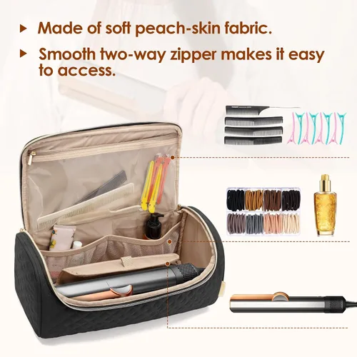 Miniatura 2 de Yarwo Bolsa de viaje compatible con Dyson Airstrait/Corrale alisador de cabello y accesorios, estuche de almacenamiento portátil para herramientas