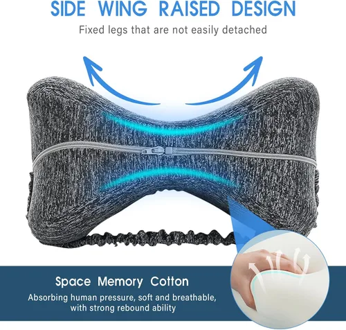 Miniatura 3 de Almohada de rodilla de espuma viscoelástica para personas que duermen de lado, cojín ortopédico de alineación de piernas y caderas, almohada