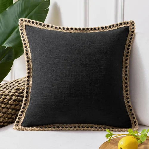Miniatura 23 de Phantoscope Farmhouse - Fundas de almohada decorativas para exteriores, Poliéster & Mezcla de poliéster, Beige, 18" x 18