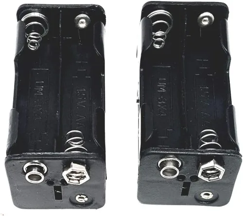 Corpco 4 x AA Soporte de batería con conector a presión estándar 6V Tipo de salida BH343 2 Pack