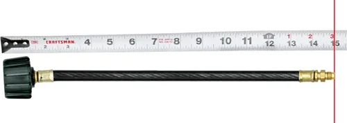 Miniatura 5 de Conectores de manguera pigtail de 15 pulgadas Flame King, 1/4" macho invertido con estriado para RV, furgoneta o remolque, reguladores de cambio