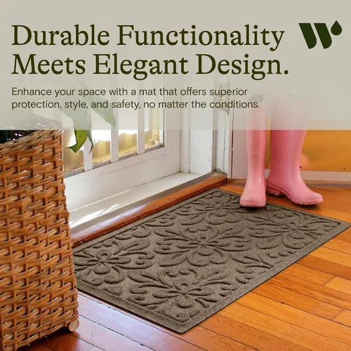 Miniatura 7 de Bungalow Flooring Waterhog - Tapete para puerta, 2 x 3 pies, fabricado en Estados Unidos, duradero y decorativo, antideslizante, interior/exterior